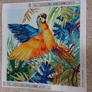 Tropical Majesty Parrot Diamond Painting Kit